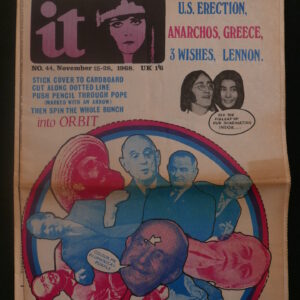 International Times, "U.S. Erection", N°44, 15 - 28 Nov.1968, UK, 46 x 29 cm